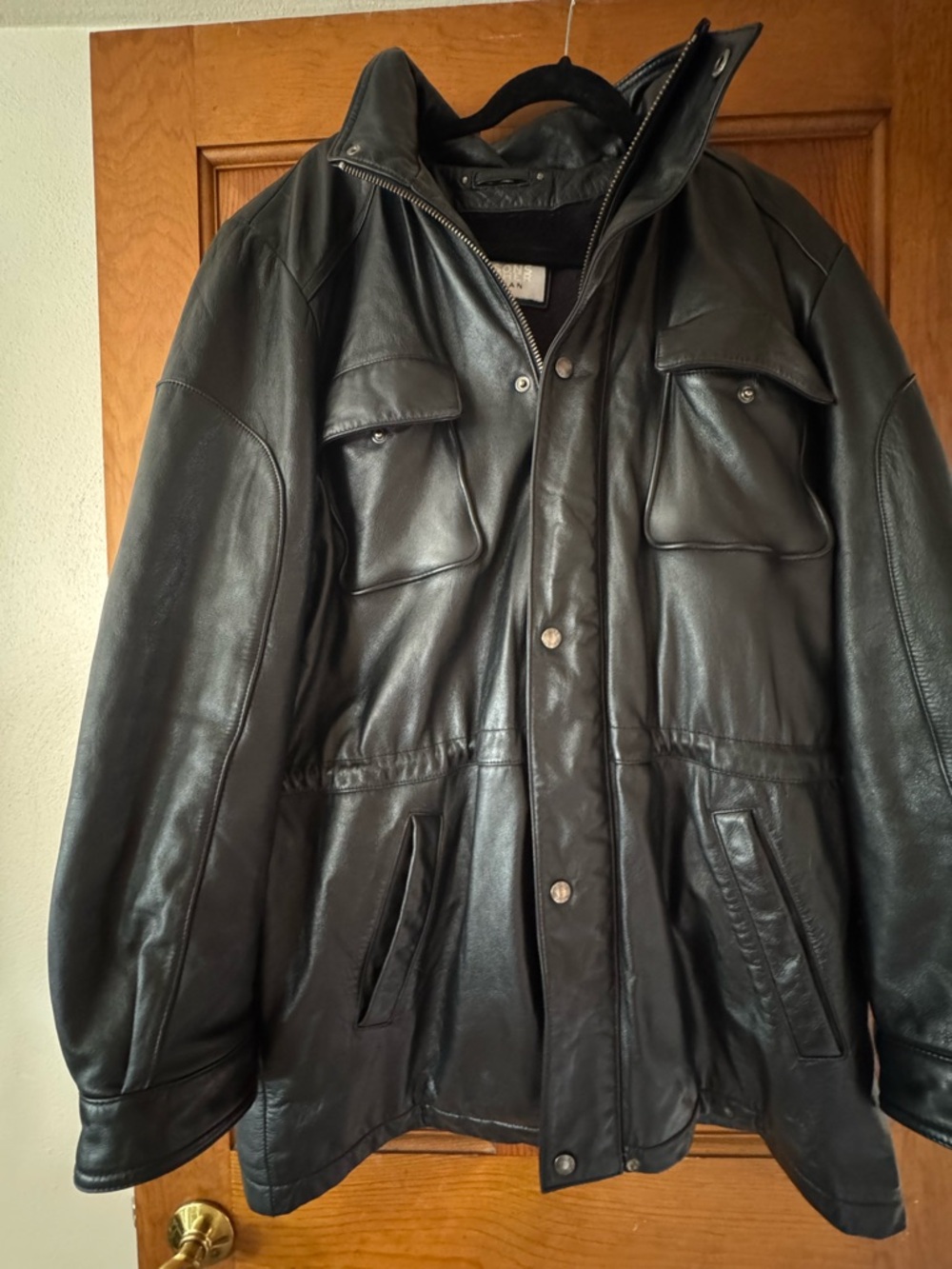 Vintage Black Genuine Leather Jacket